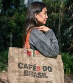 Bolso de arpillera café do Brasil Macondo Verde